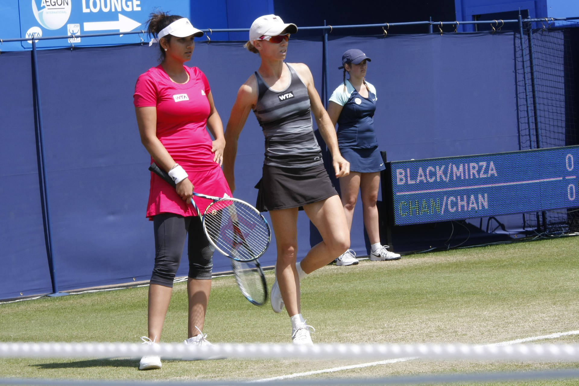 Professional Tennis Star Cara Black In Action Background