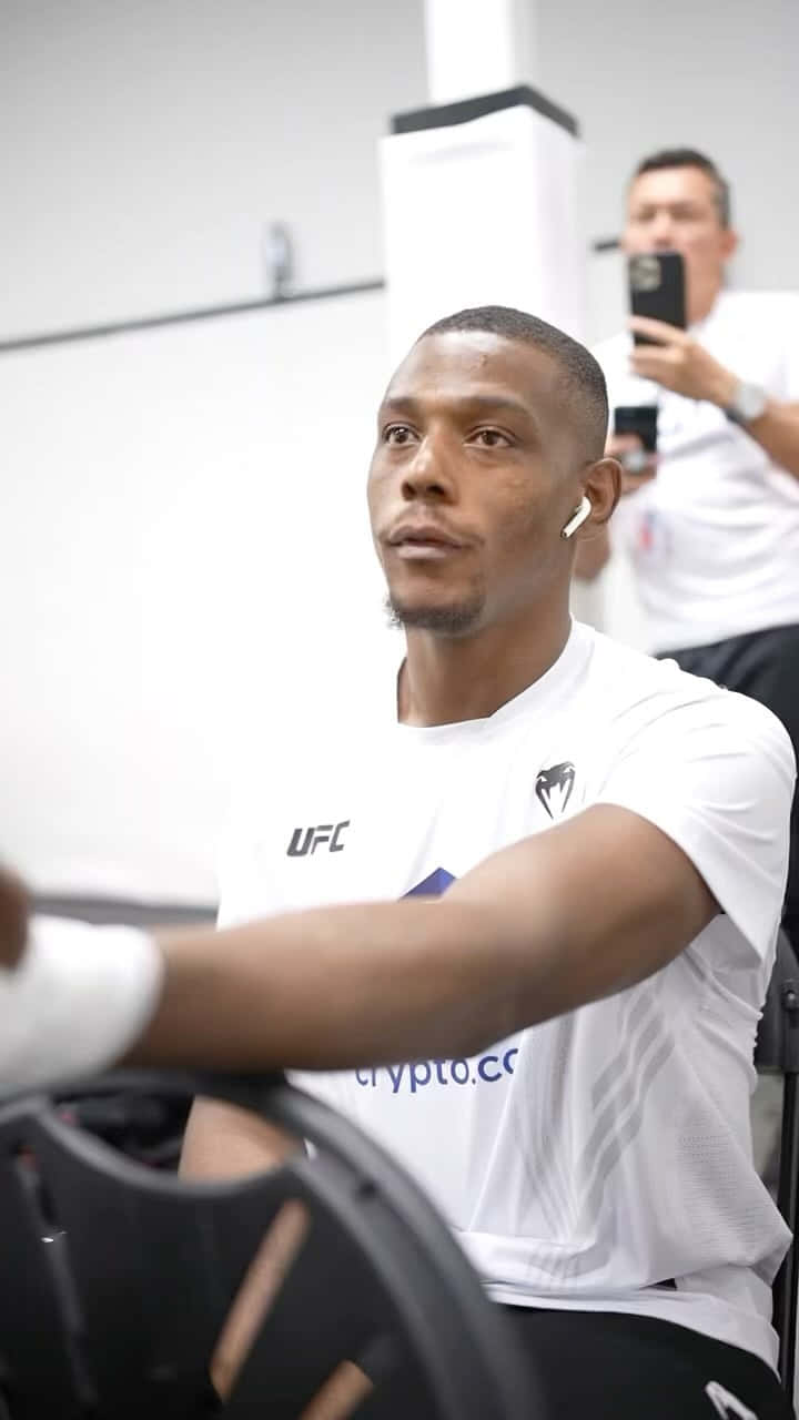 Professional Ufc Fighter Jamahal Hill Preparing For A Fight Background