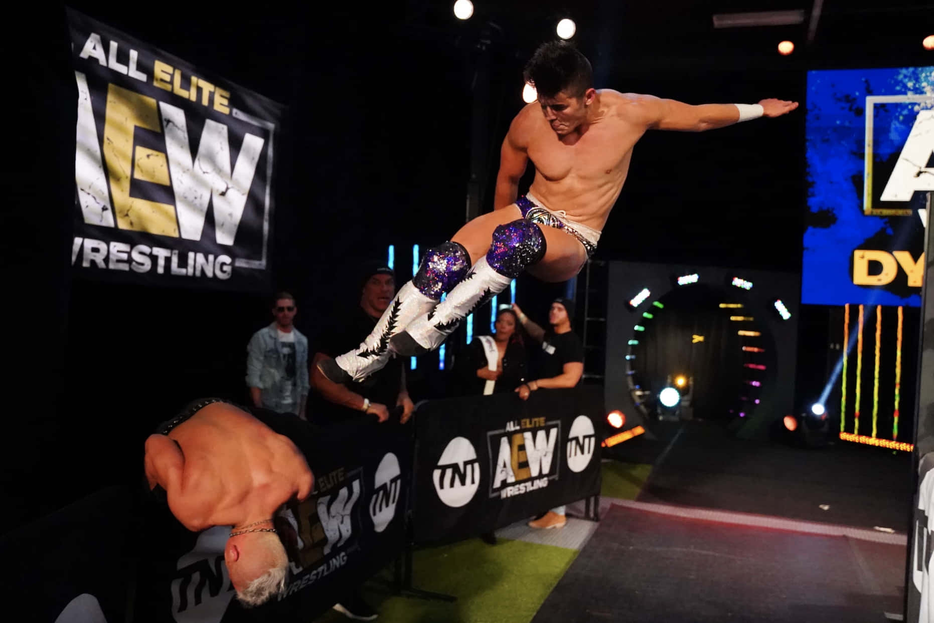 Professional Wrestler Sammy Guevara In Action Background