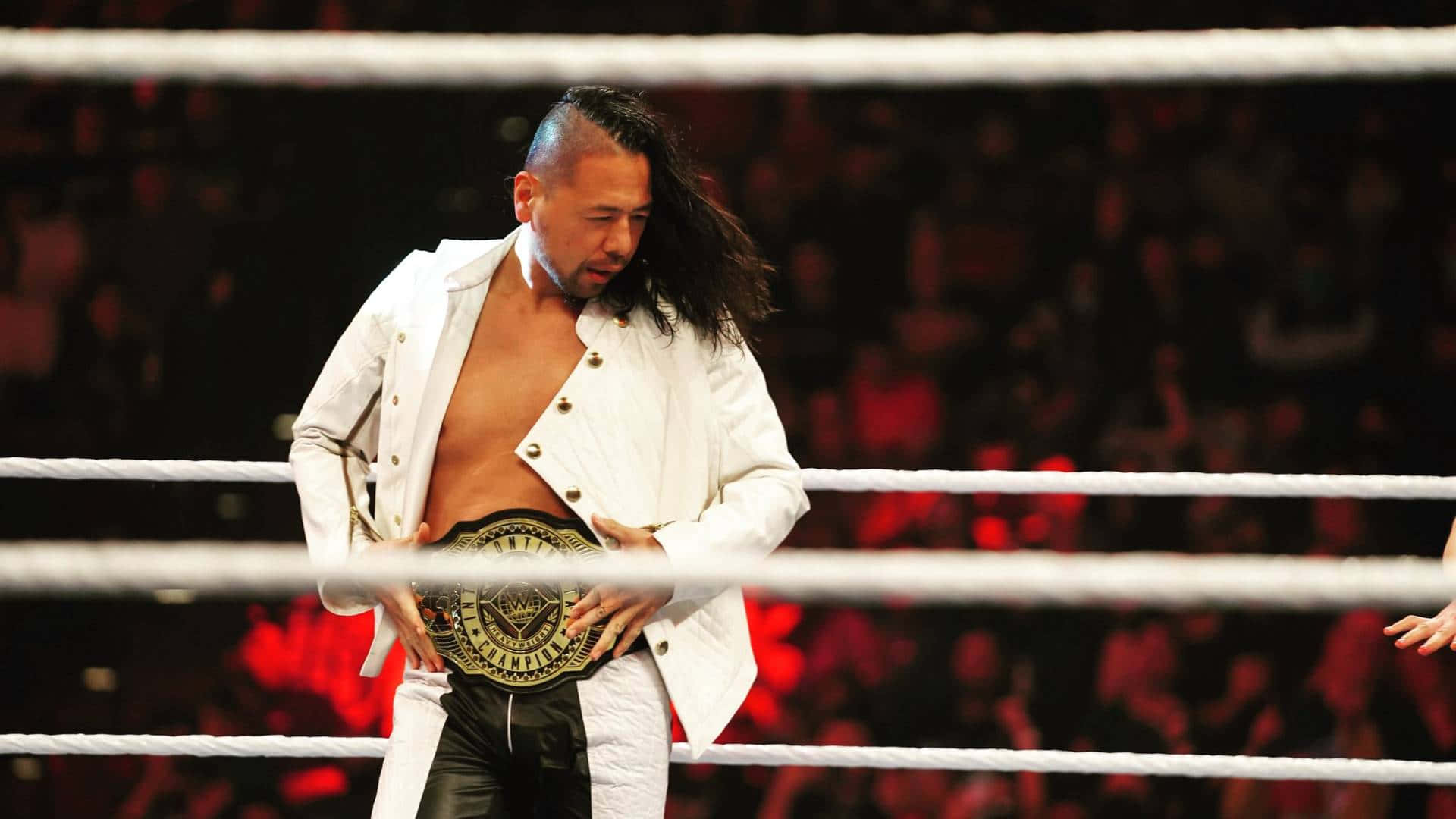 Professional Wrestler Shinsuke Nakamura Preparing For Action Background