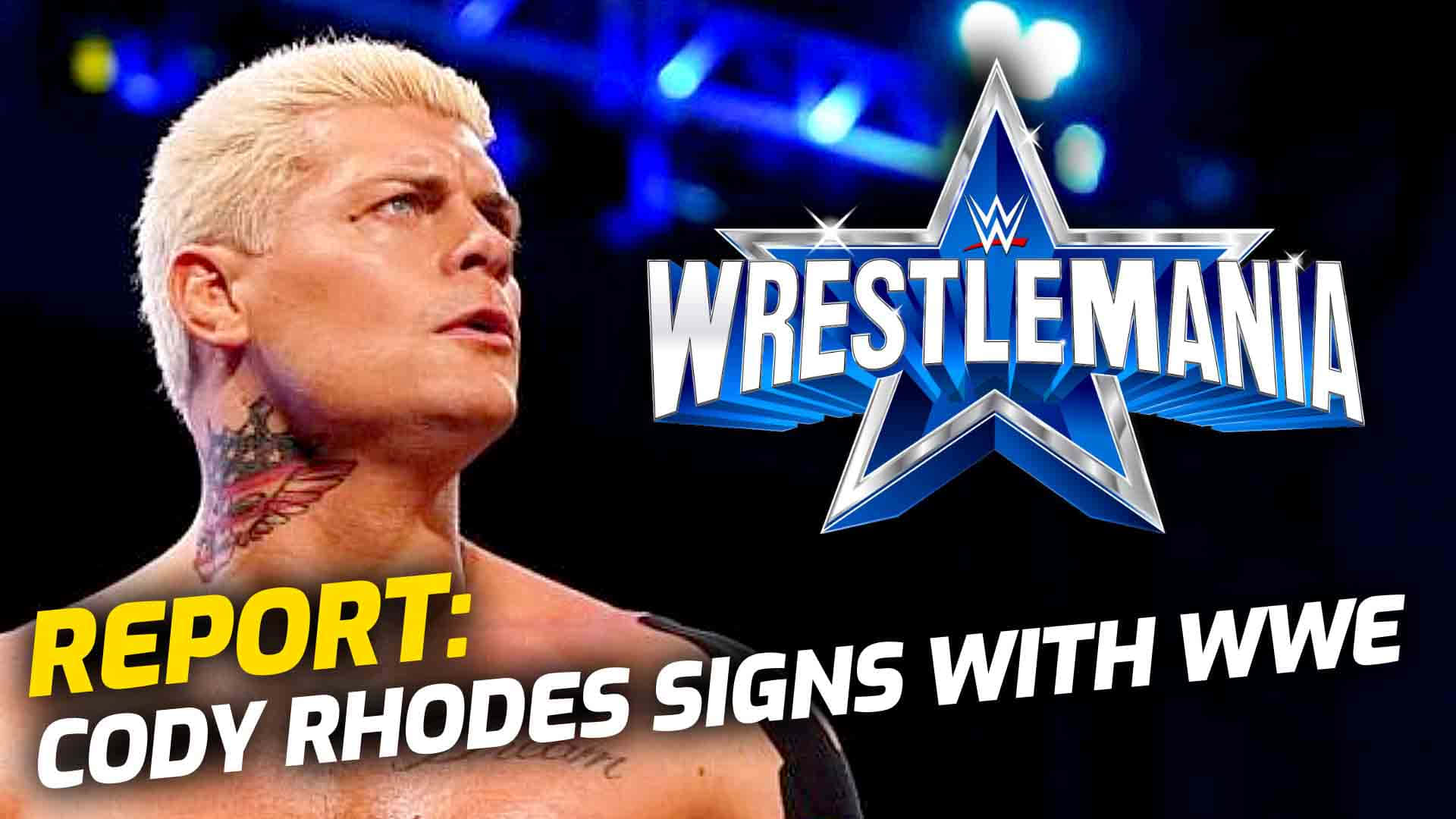 Professional Wrestling Star Cody Rhodes Signing Contract With Wwe Background