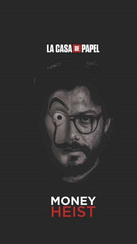 Professor Money Heist 4k Half Mask Face Background
