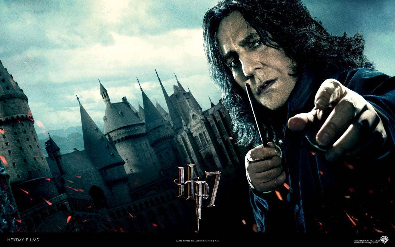 Professor Snape Pointing Harry Potter Ipad Background