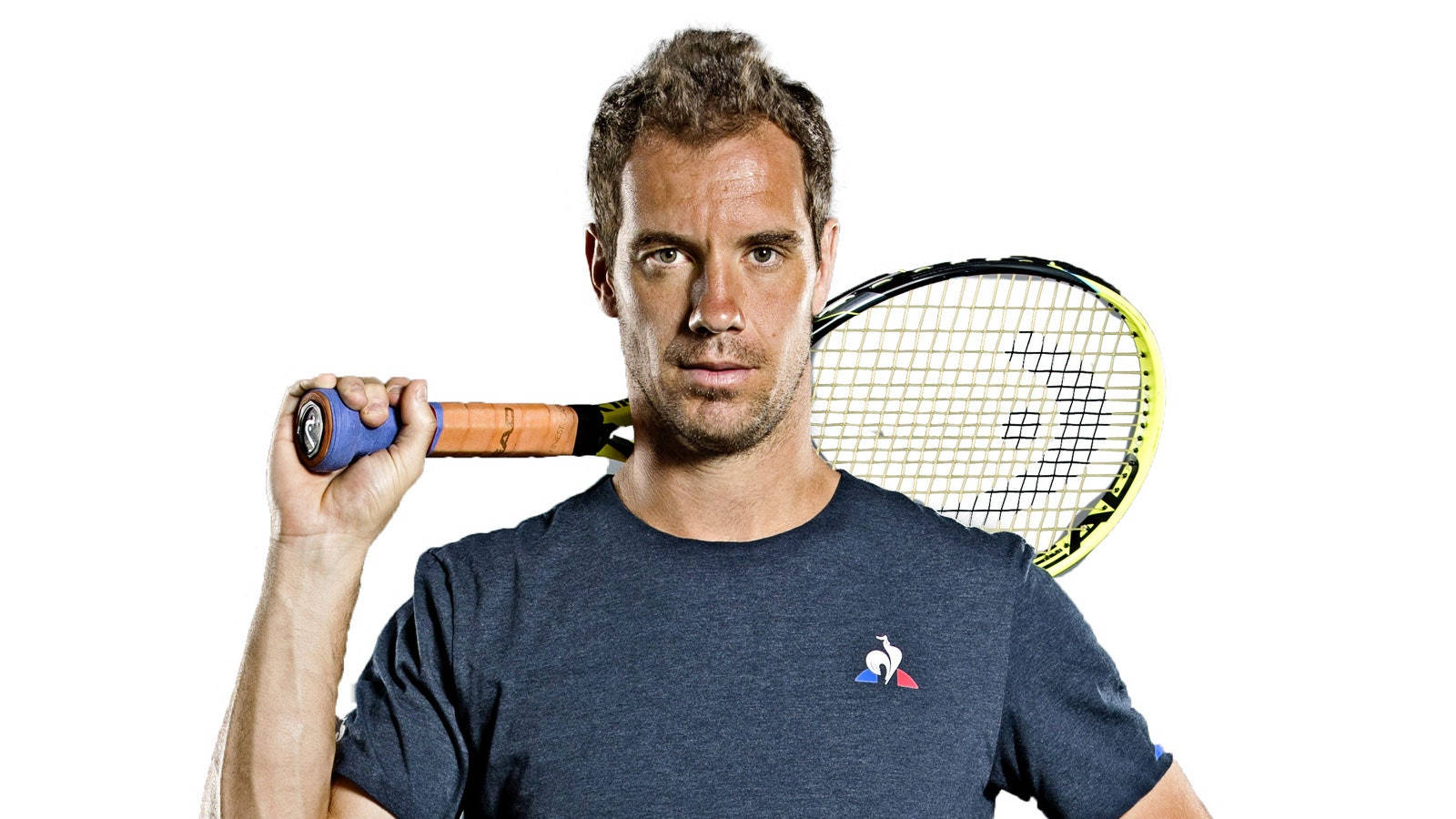 Profile Shot Of Richard Gasquet On Court