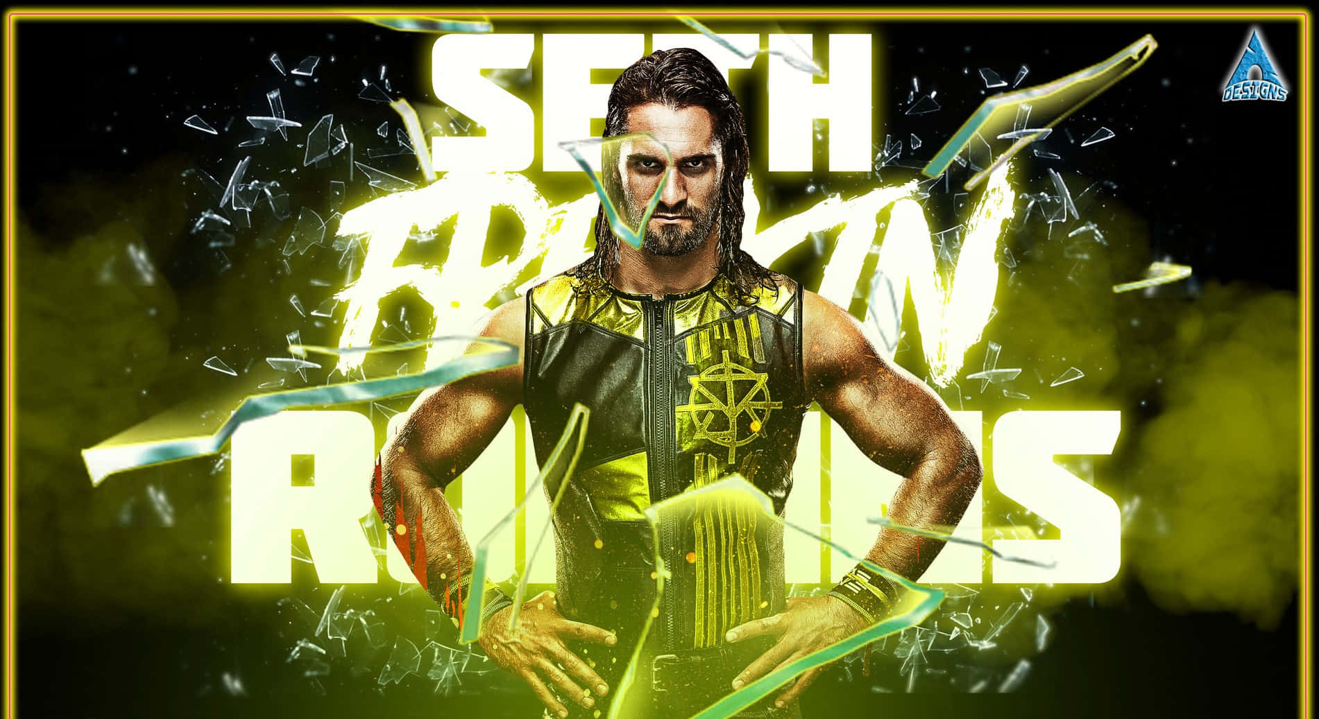 Profound Gaze Of Seth Rollins - The Architect Of Wwe Background