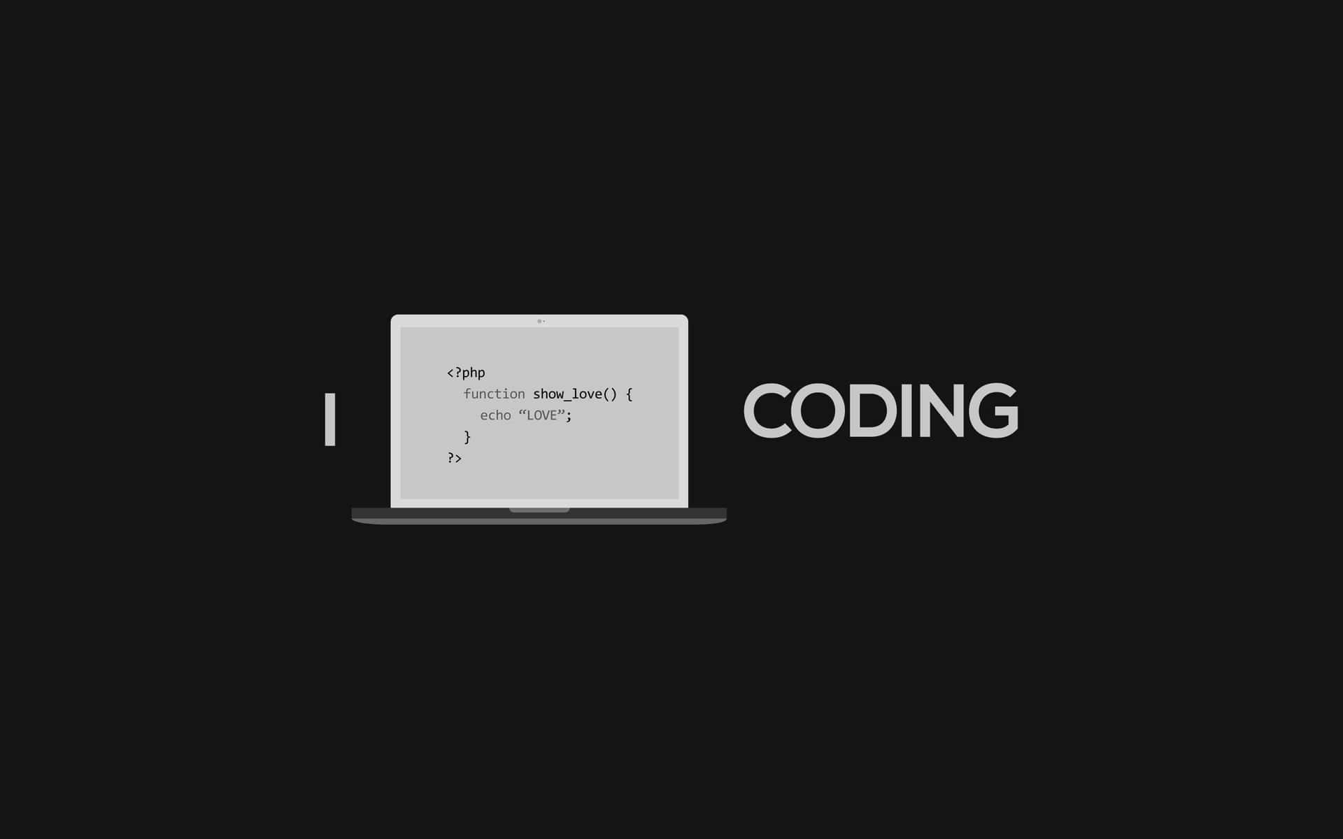 Programming Hd I Love Coding Background