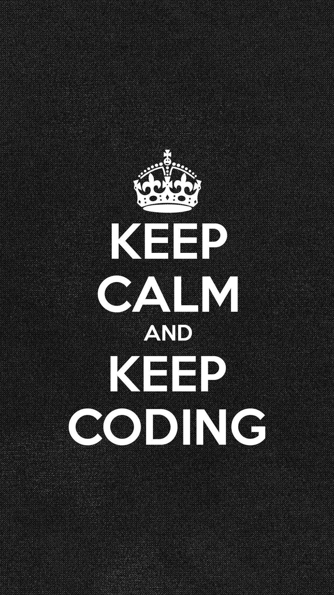 Programming Iphone Keep Calm And Keep Coding Background