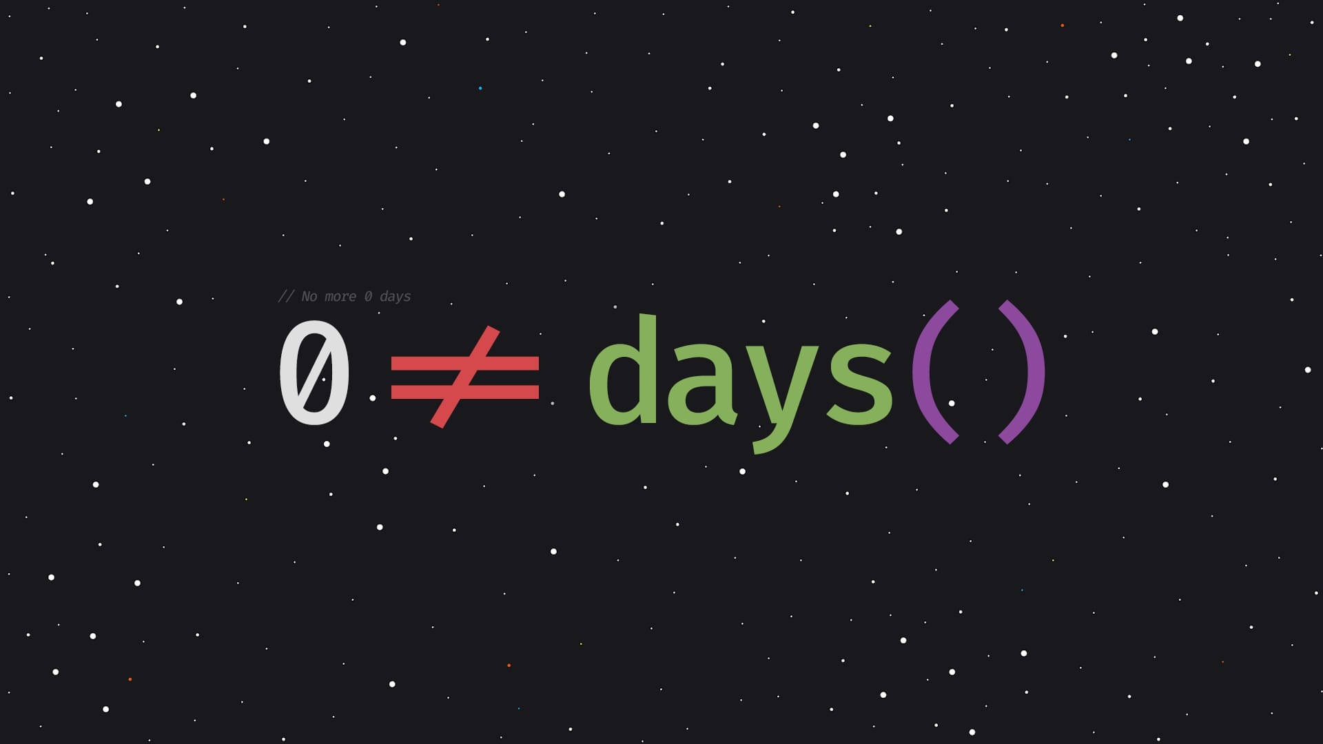 Programming No More Days