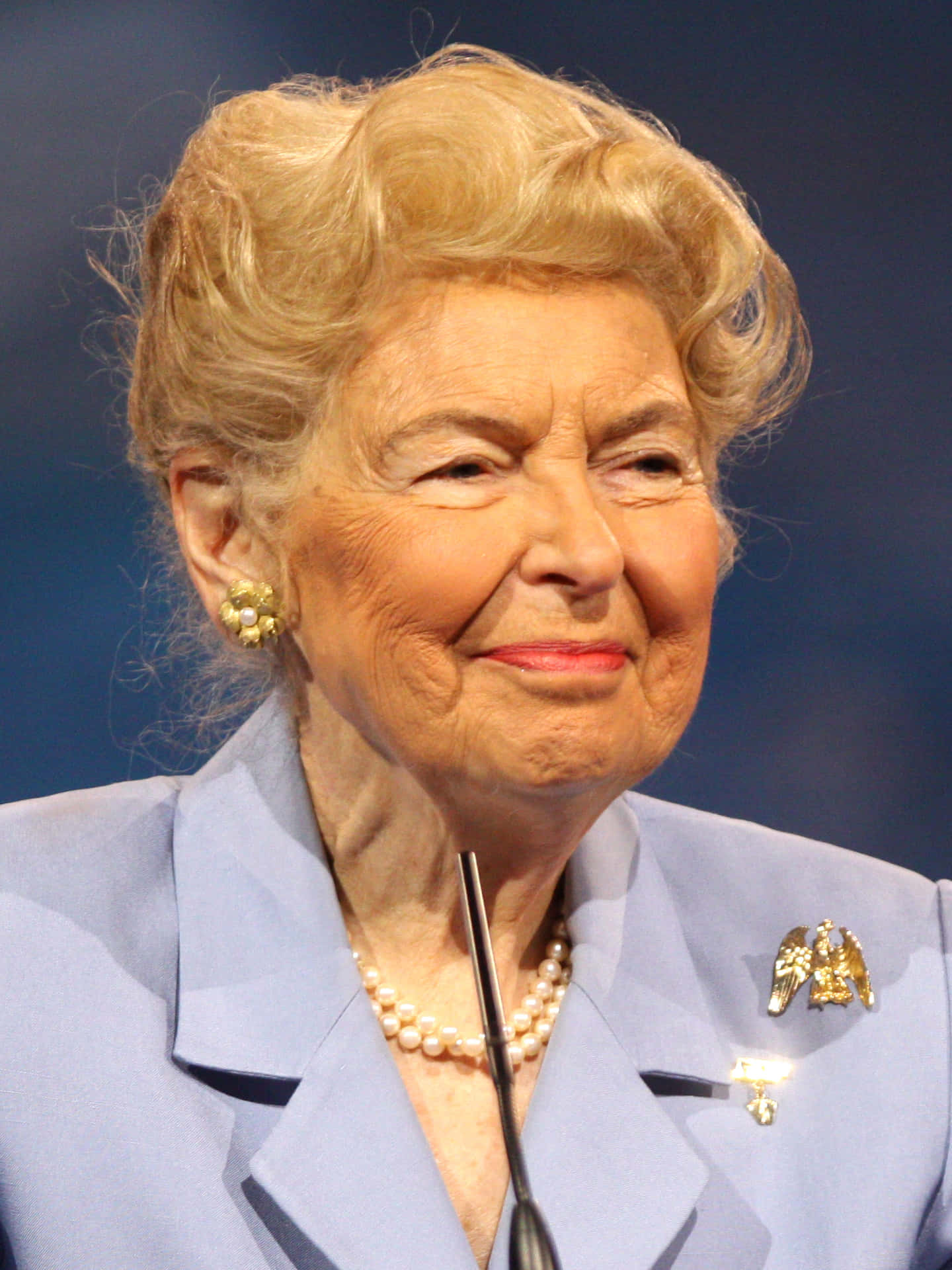 Prominent Conservative Activist Phyllis Schlafly In A Professional Portrait Background