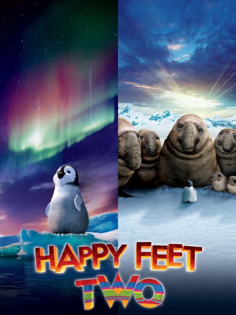 Promotional Poster Of Happy Feet Two Background