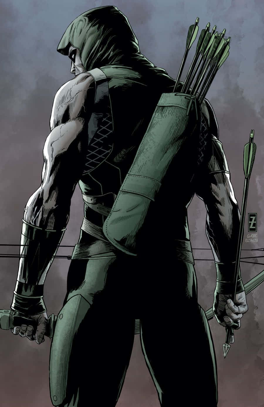 Protect Your Iphone With Green Arrow's Intense Vigilance! Background