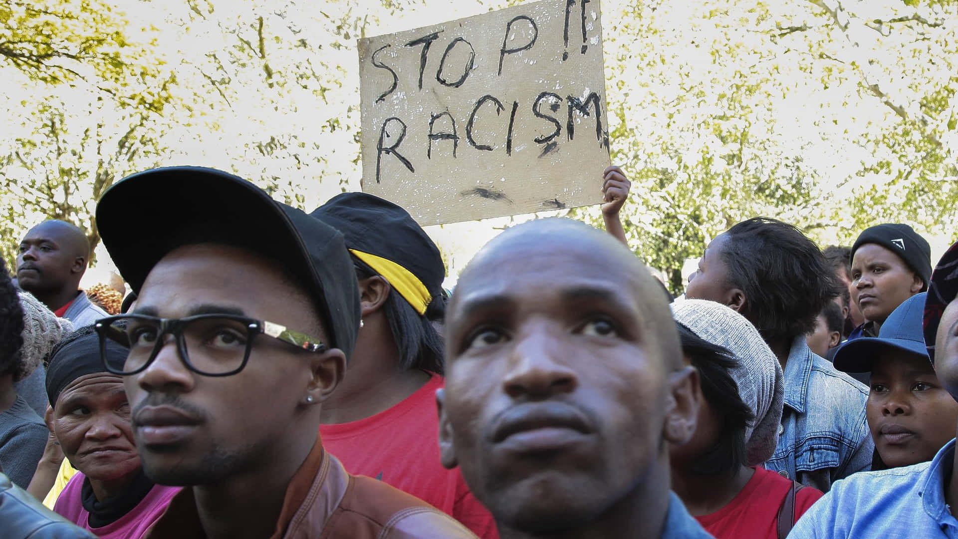 Protesting Against Racism In South Africa Background