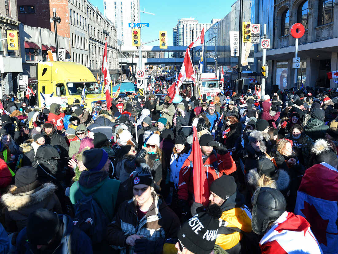 Protests In The Streets Of Ottawa, Ontario Background