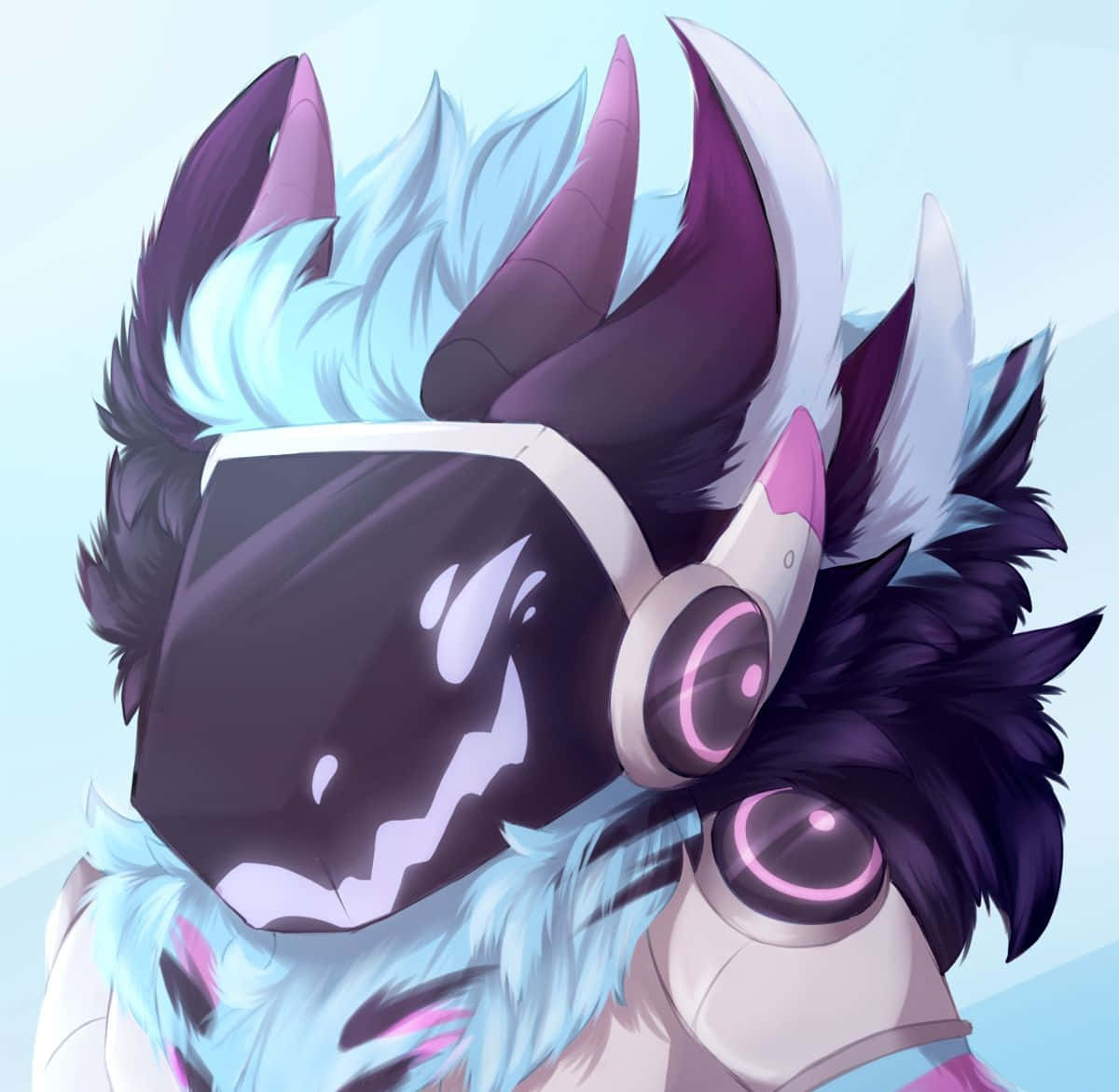 Protogen Portrait Background