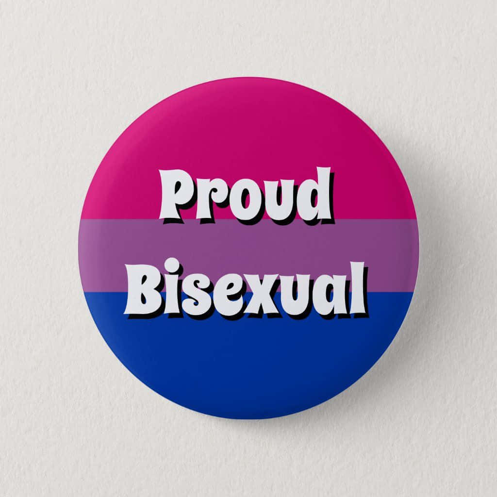 Proud Bisexual 6 Cm Round Button Background