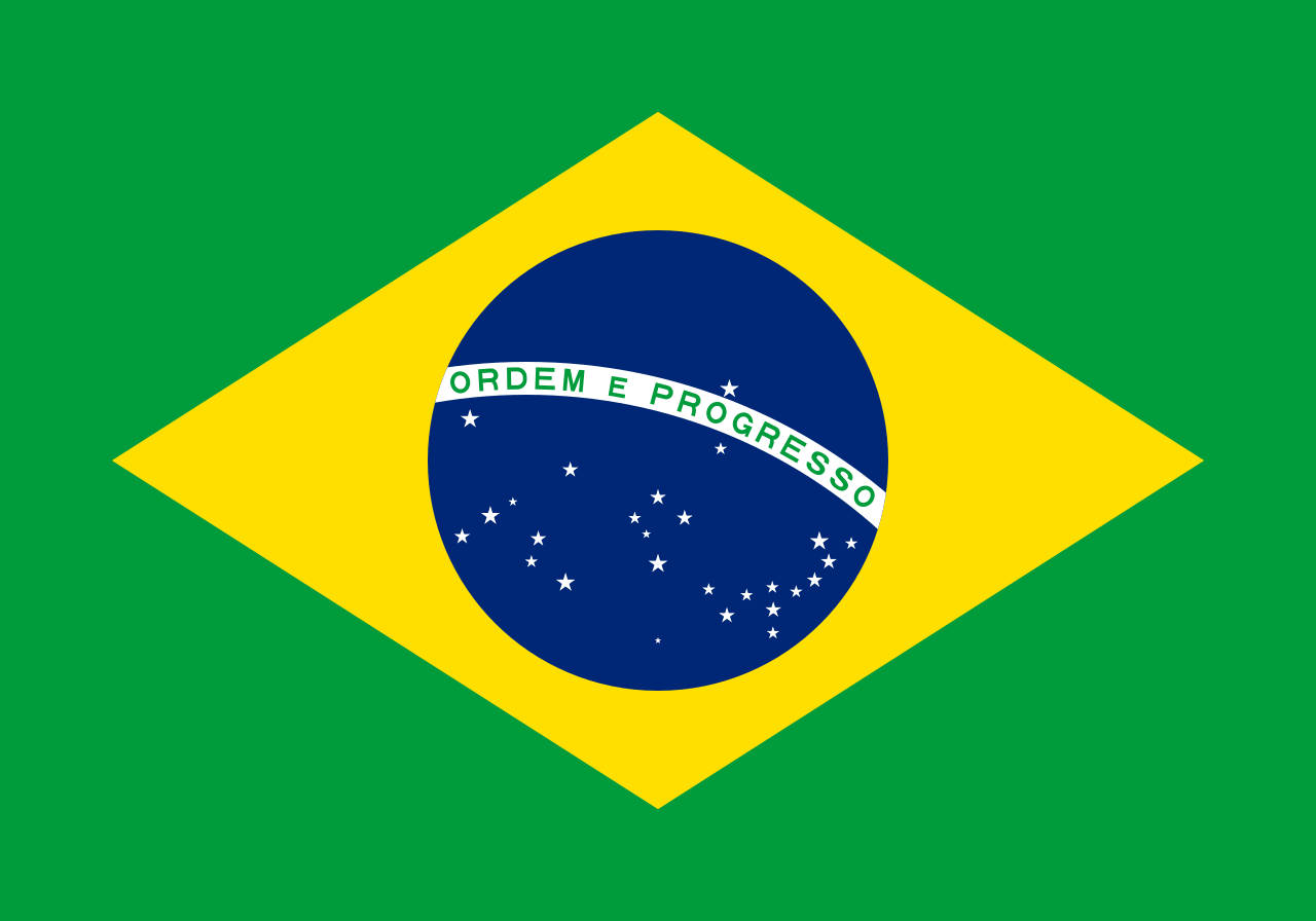 Proud Display Of The Brazilian Flag In South America Background