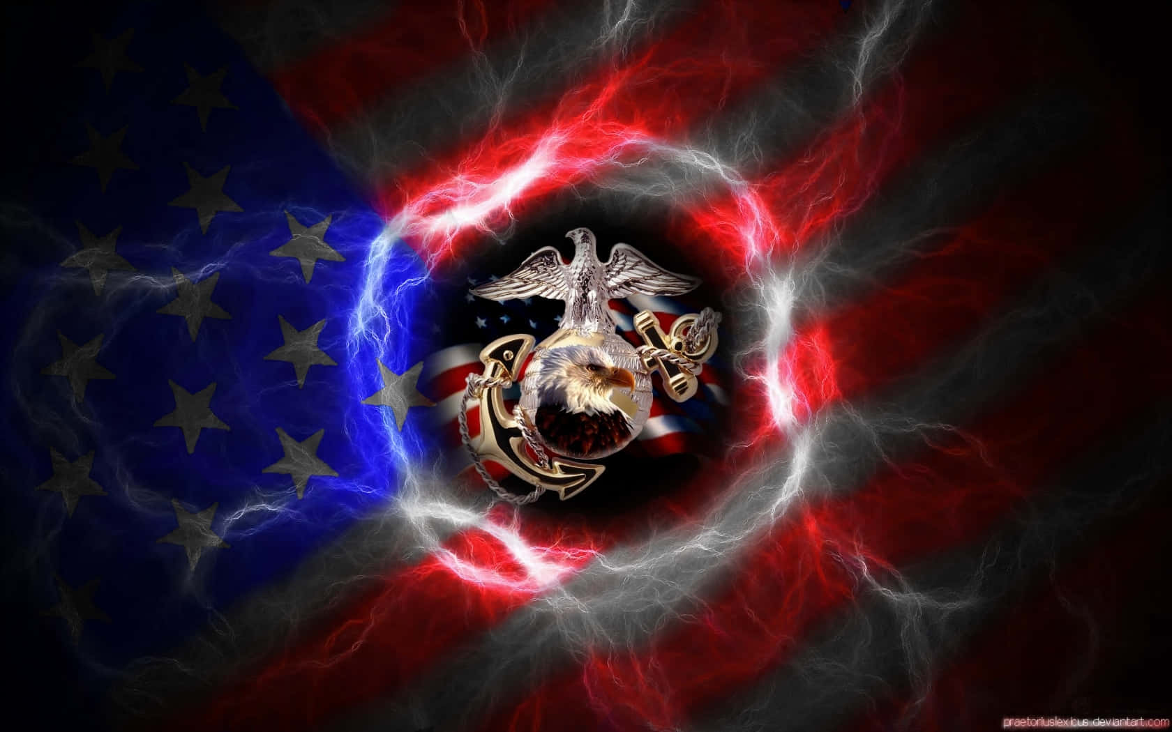 Proud Of Your Service - Marine Corps Outdoors Background