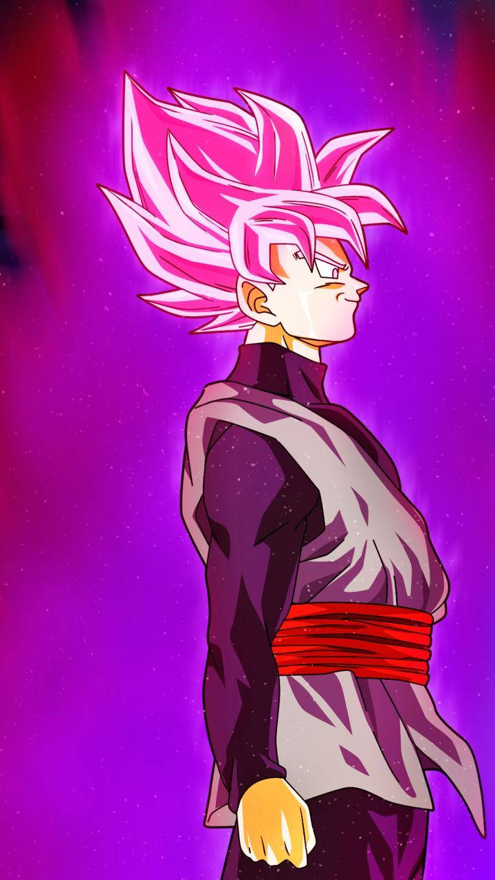 Proud Stance Of Black Goku Phone Background