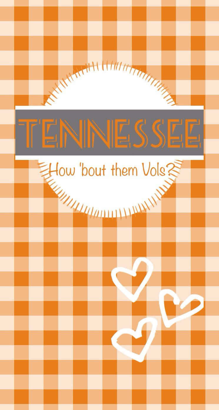 Proud Tennessee Volunteers Fan In Knoxville, Tn Background