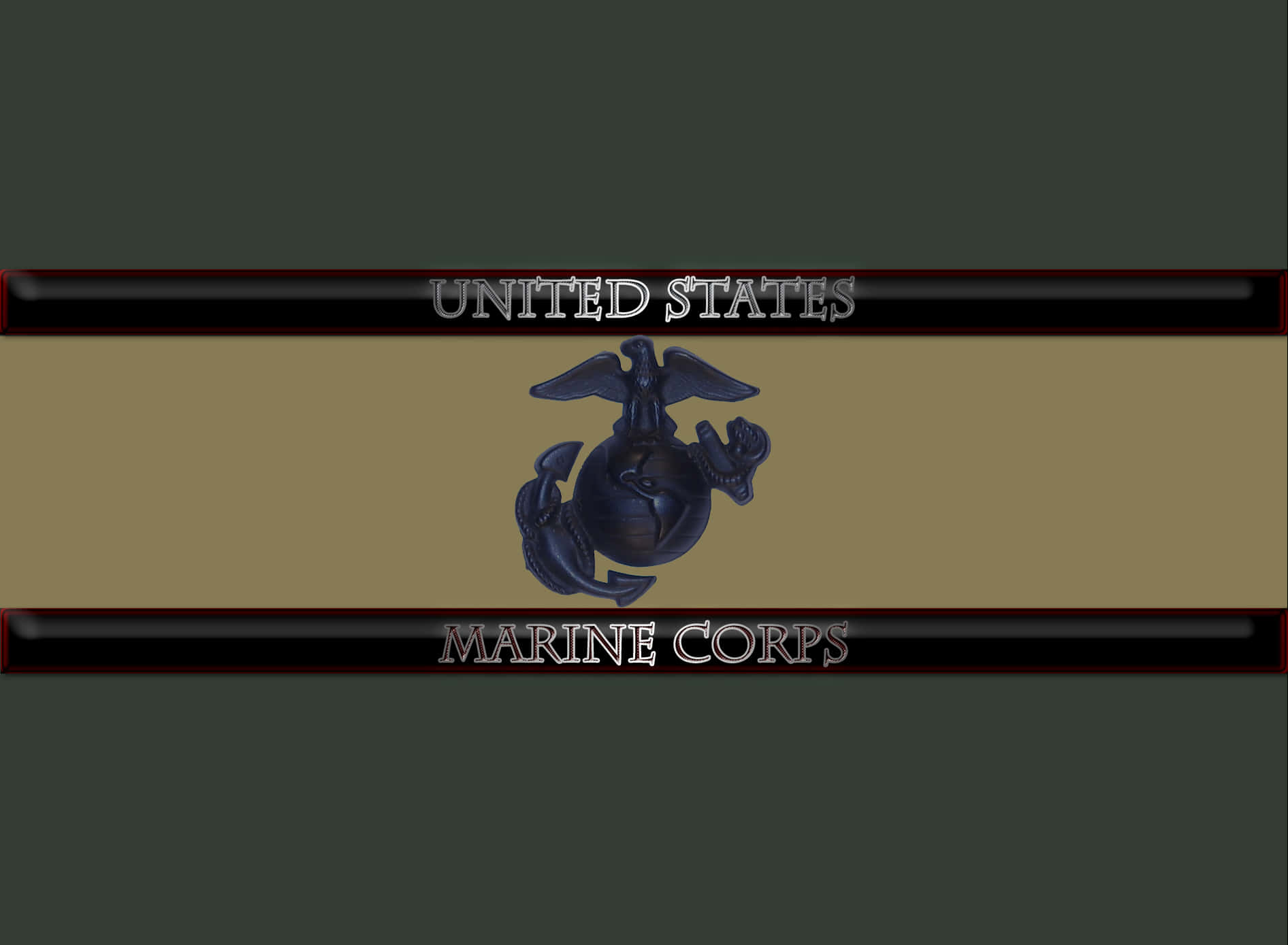 Proud Usmc Members Sporting Their Signature `dress Blues` Background