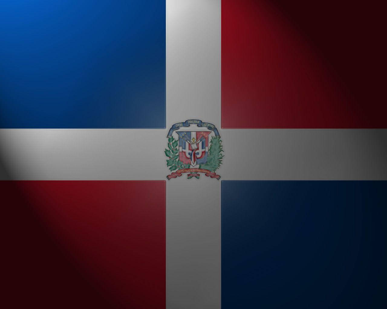 Proudly Presented Dominican Republic Flag Background