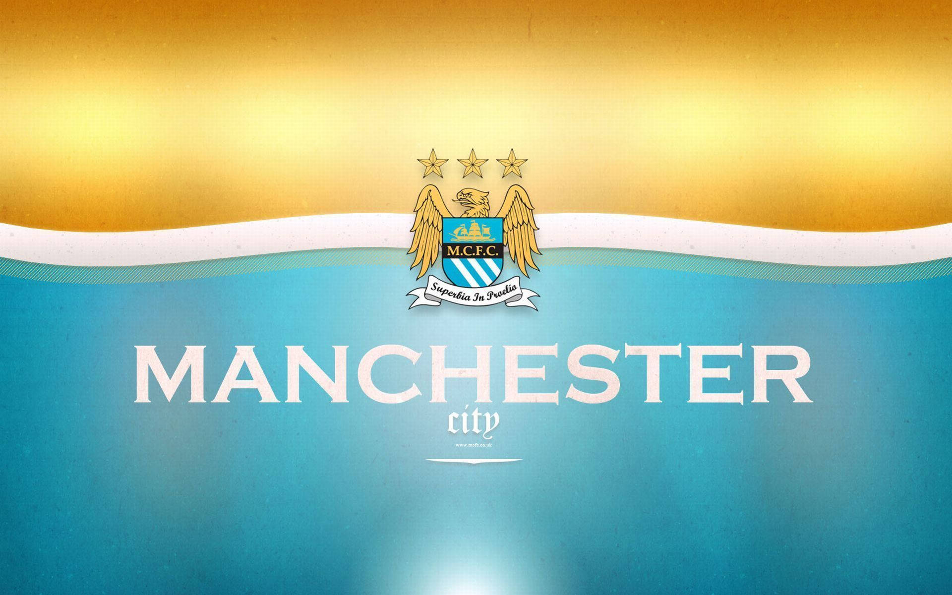 Proudly Showing Off The Manchester City Logo Background