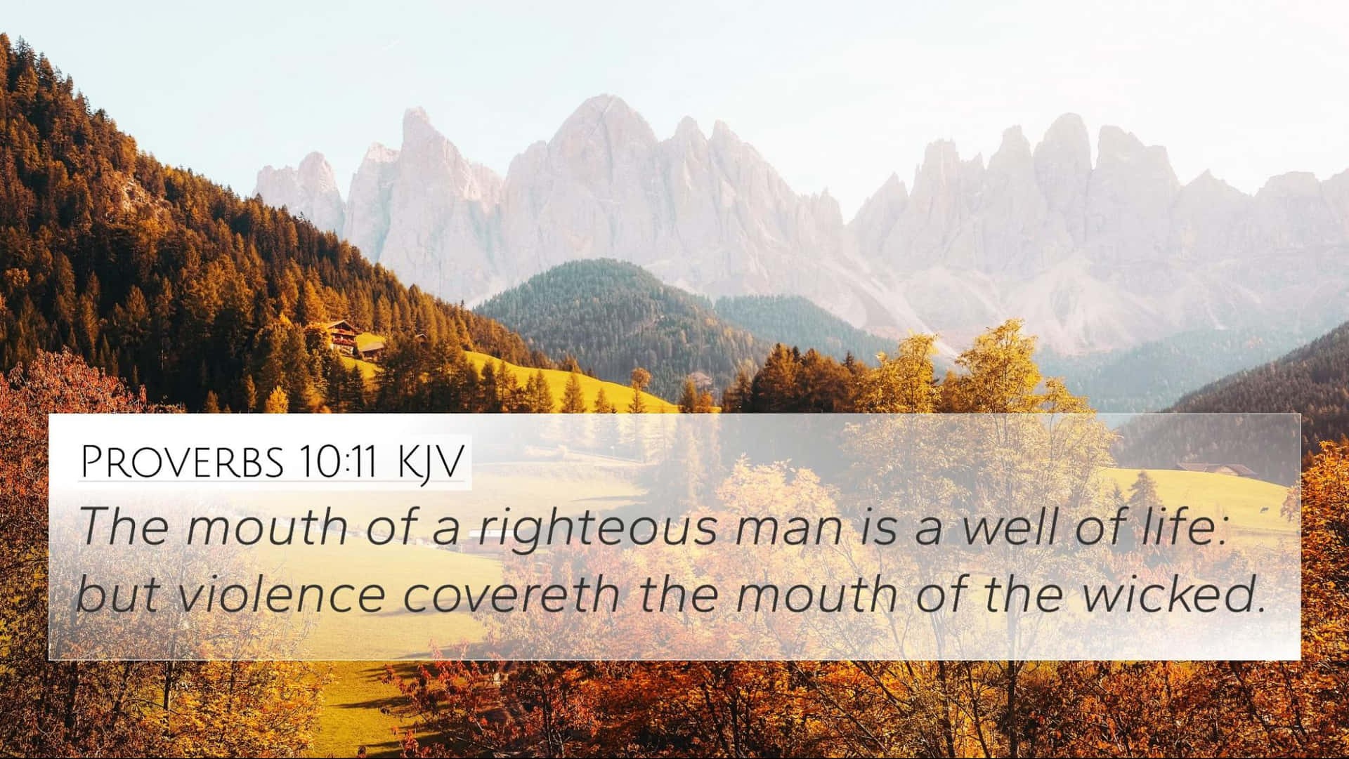 Proverbs 10:11 Righteous Man Background