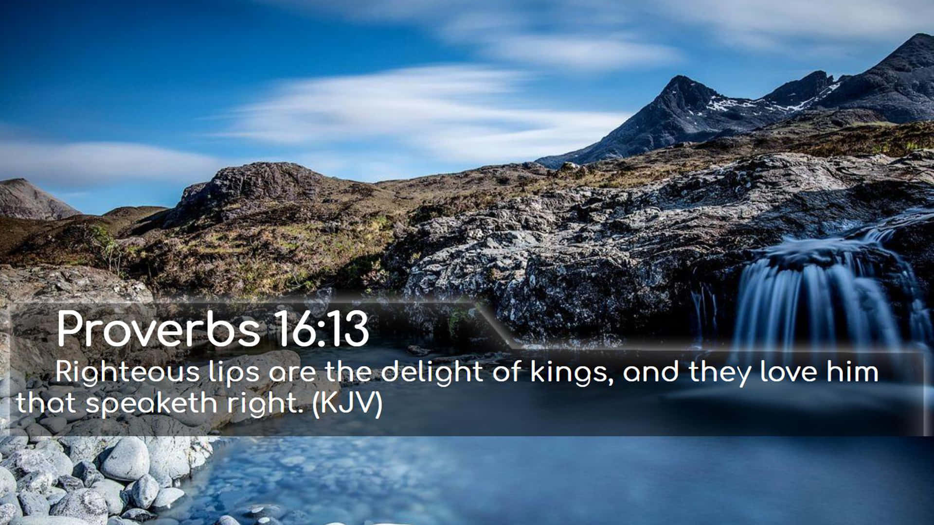 Proverbs 16:13 Righteous Lips Background