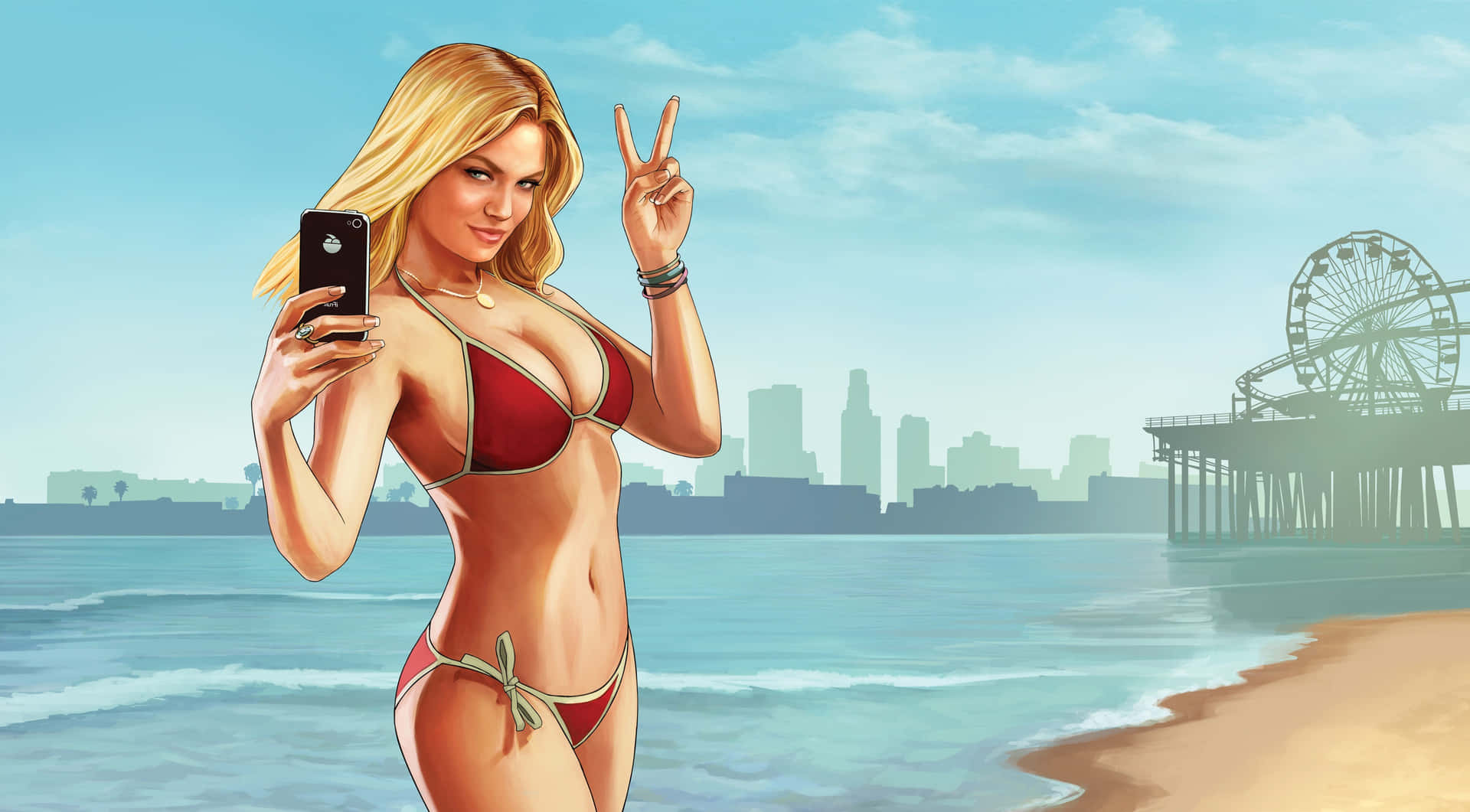 Provocative Selfie Of A Woman Background
