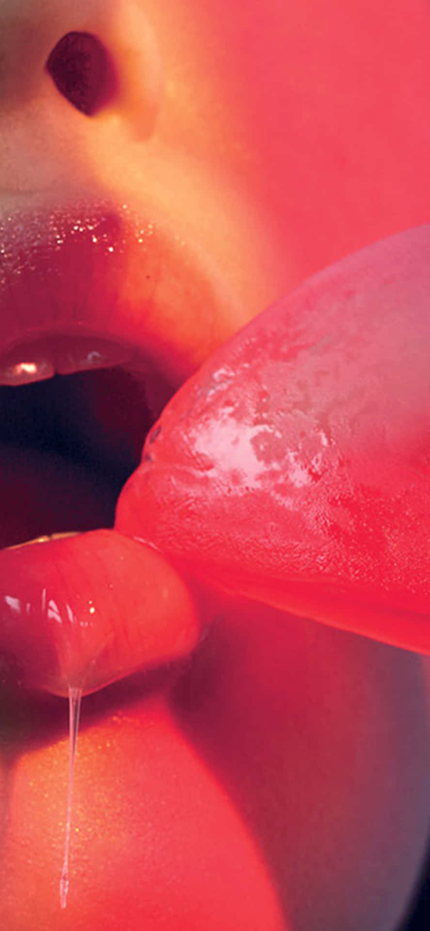 Provocative Slightly Opened Lips Background