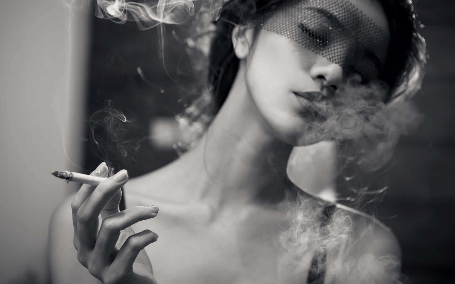 Provocative Smoking Girl