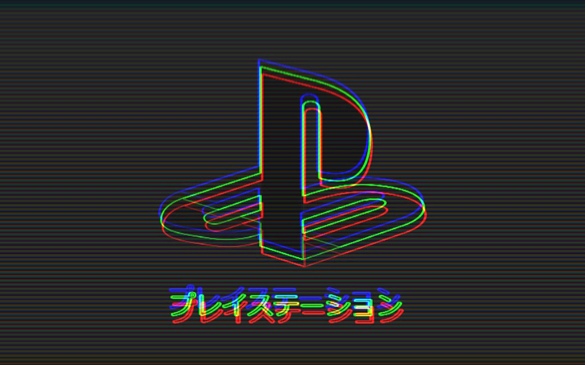 Ps4 Logo Neon Lights Background