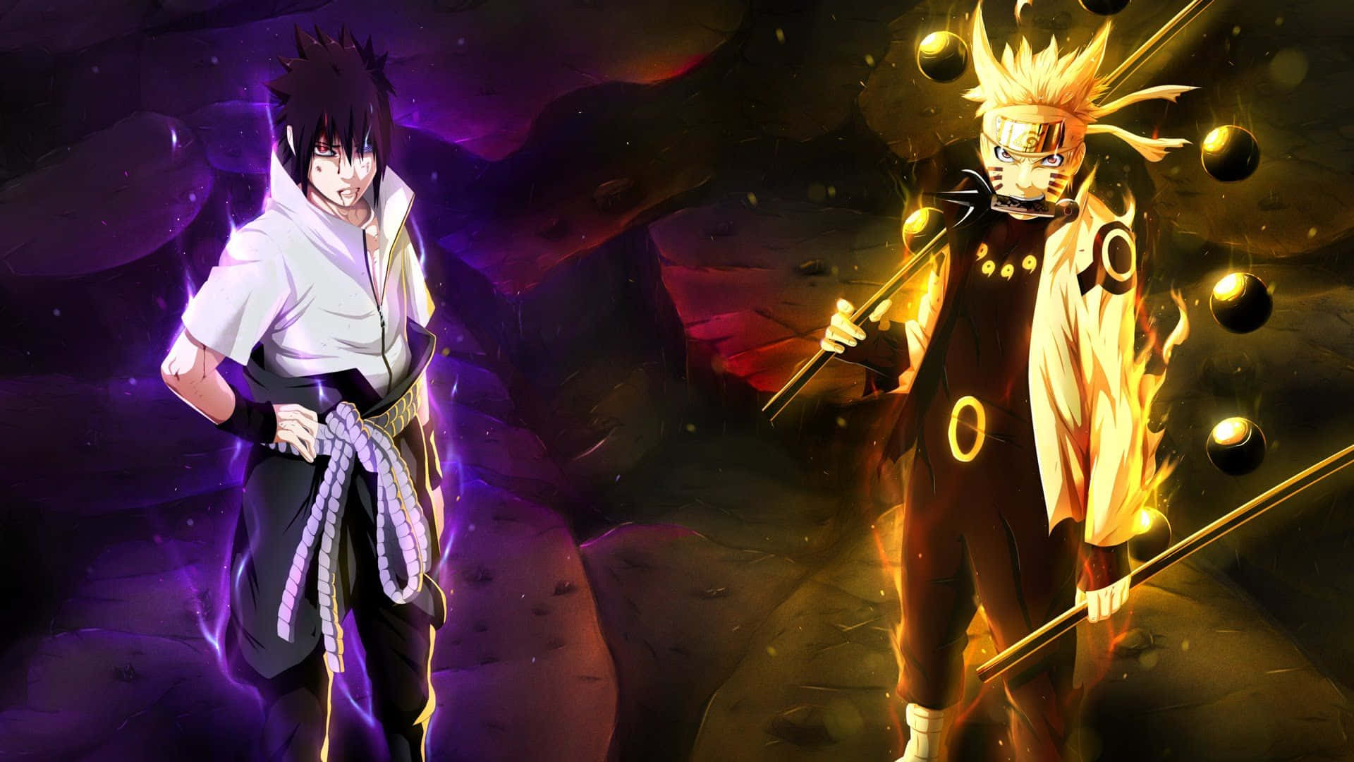 Ps4 Naruto Sasuke Uchiha And Naruto Uzumaki Background