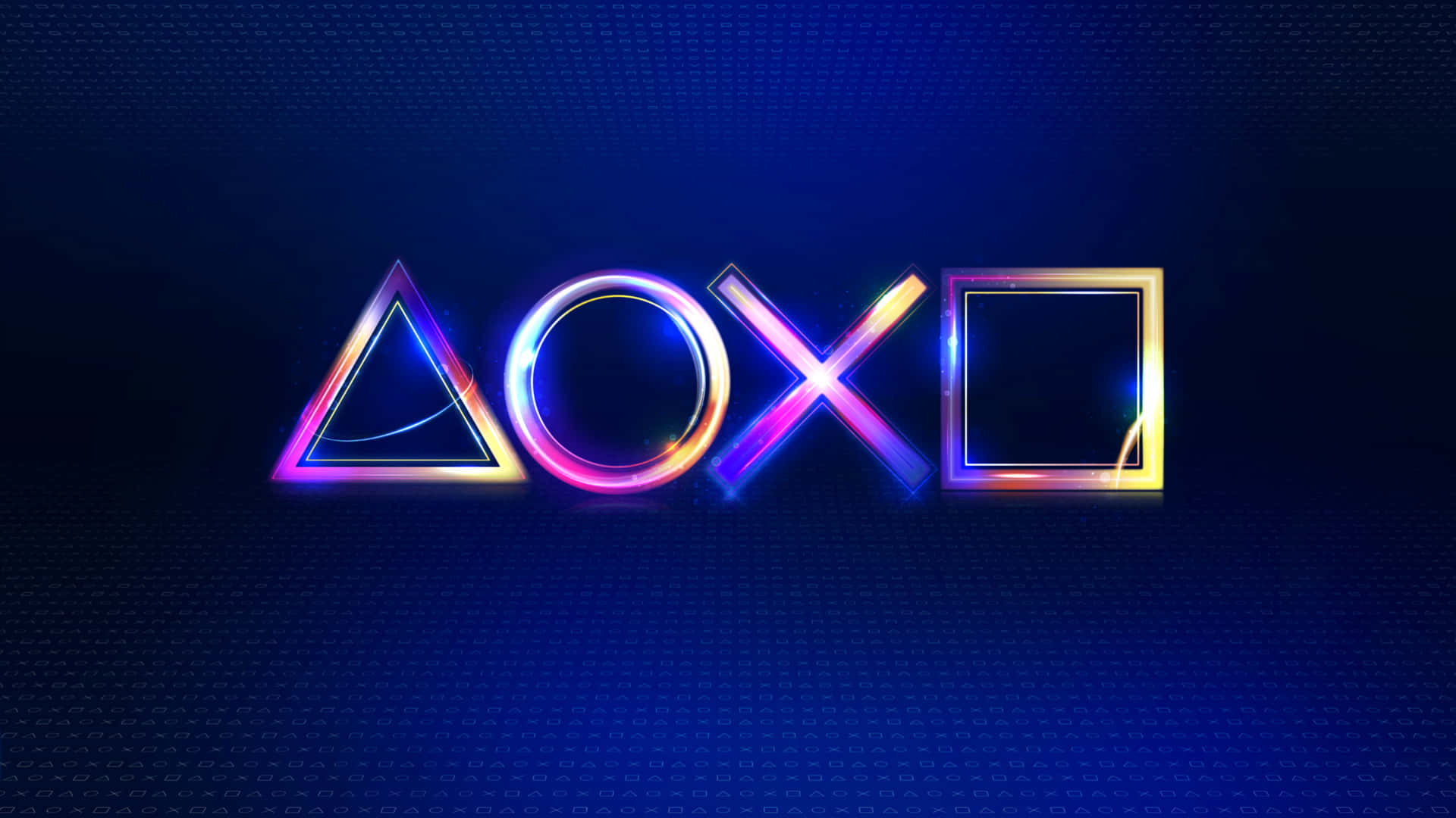 Ps4 Theme Neon Button Symbols Background