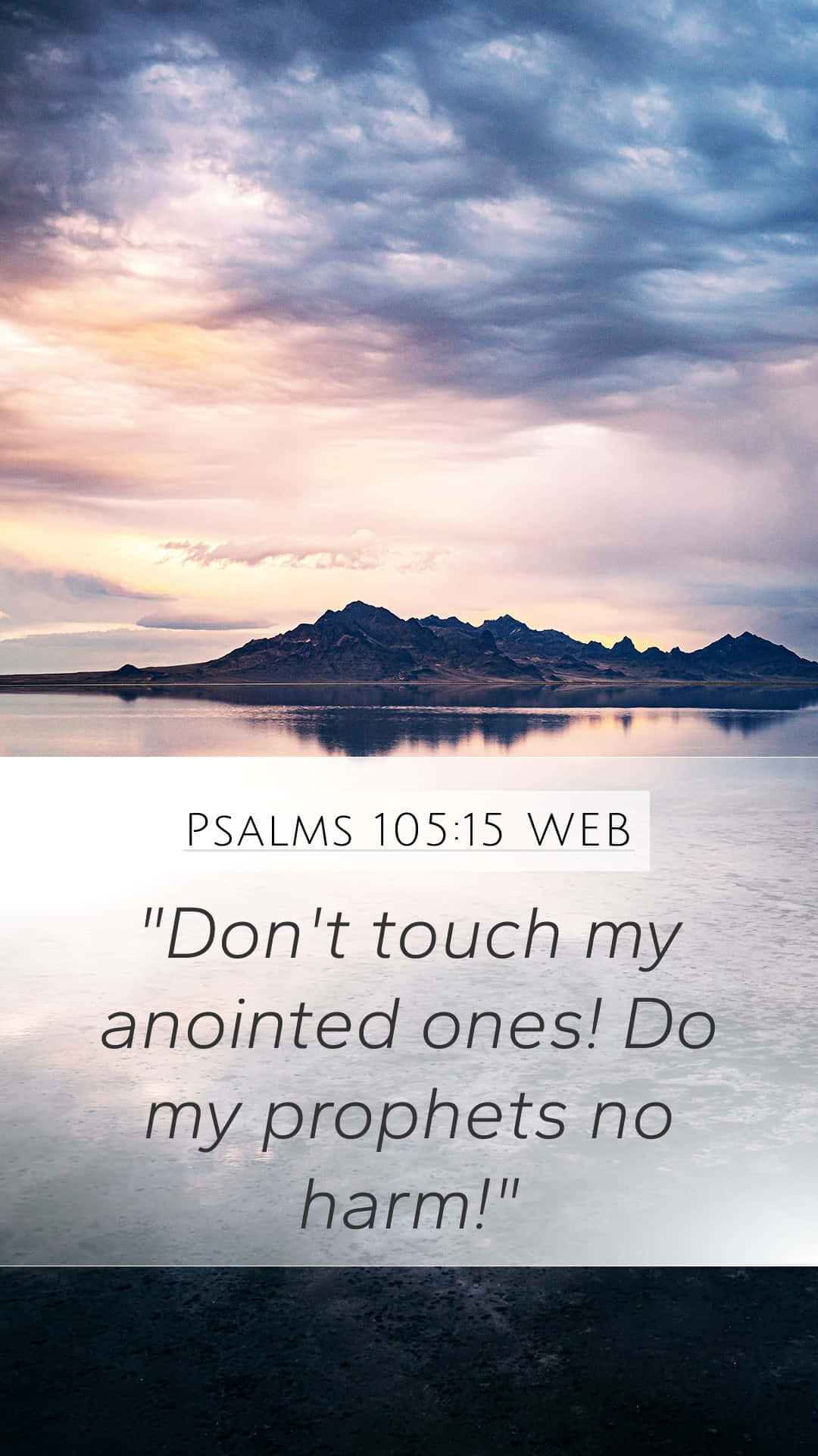 Psalm 105 Web Don't Touch My Anointed Ones, My Prophets Do Not Harm Background