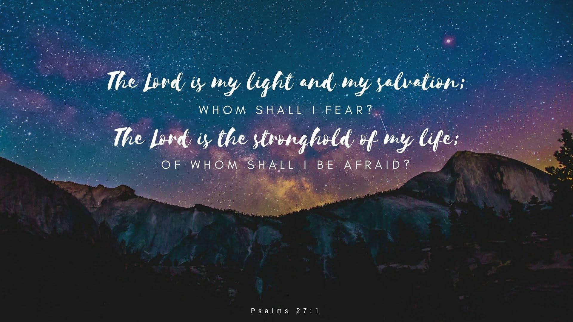 Psalms 27:1 Bible Verse Laptop Background