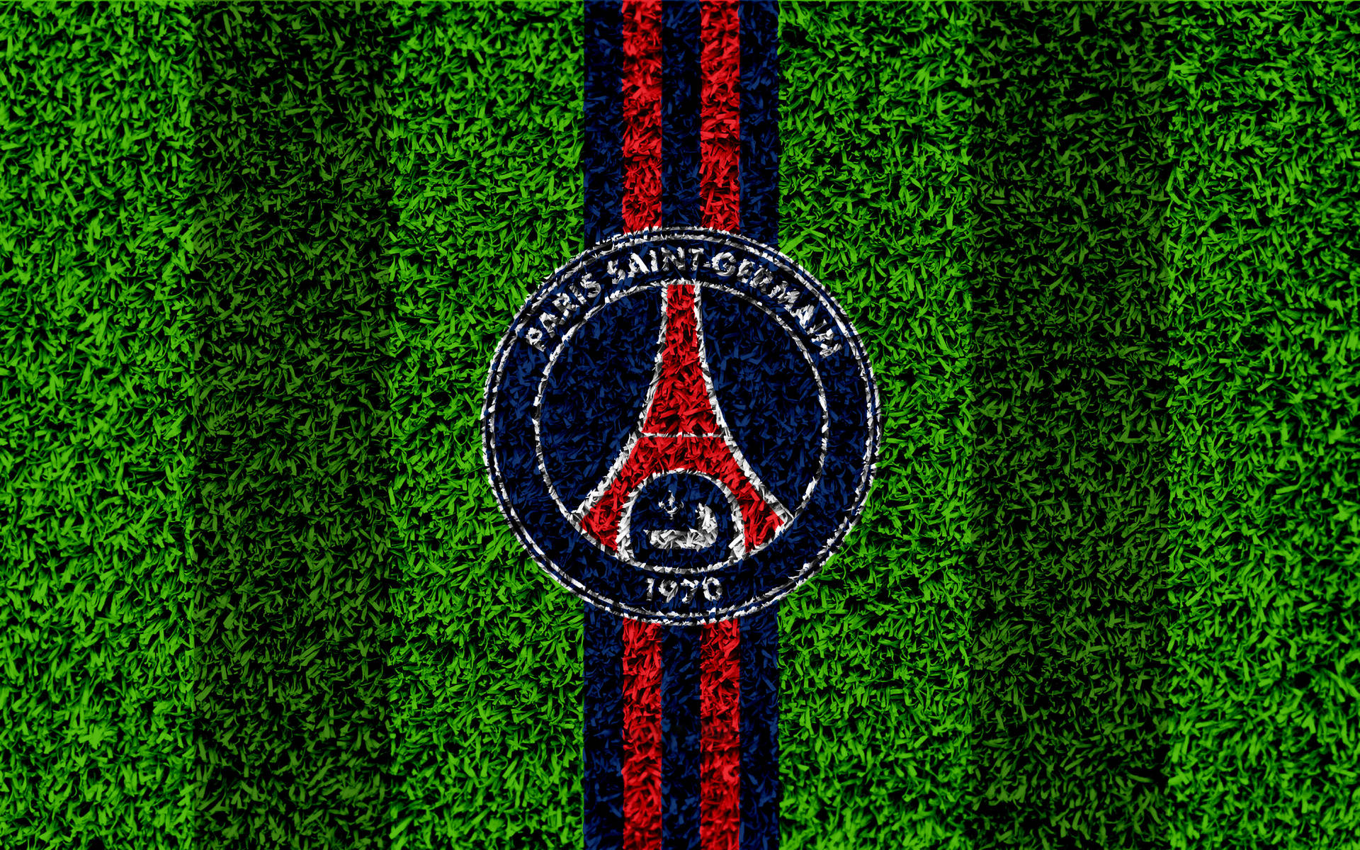 Psg Logo On Grass
