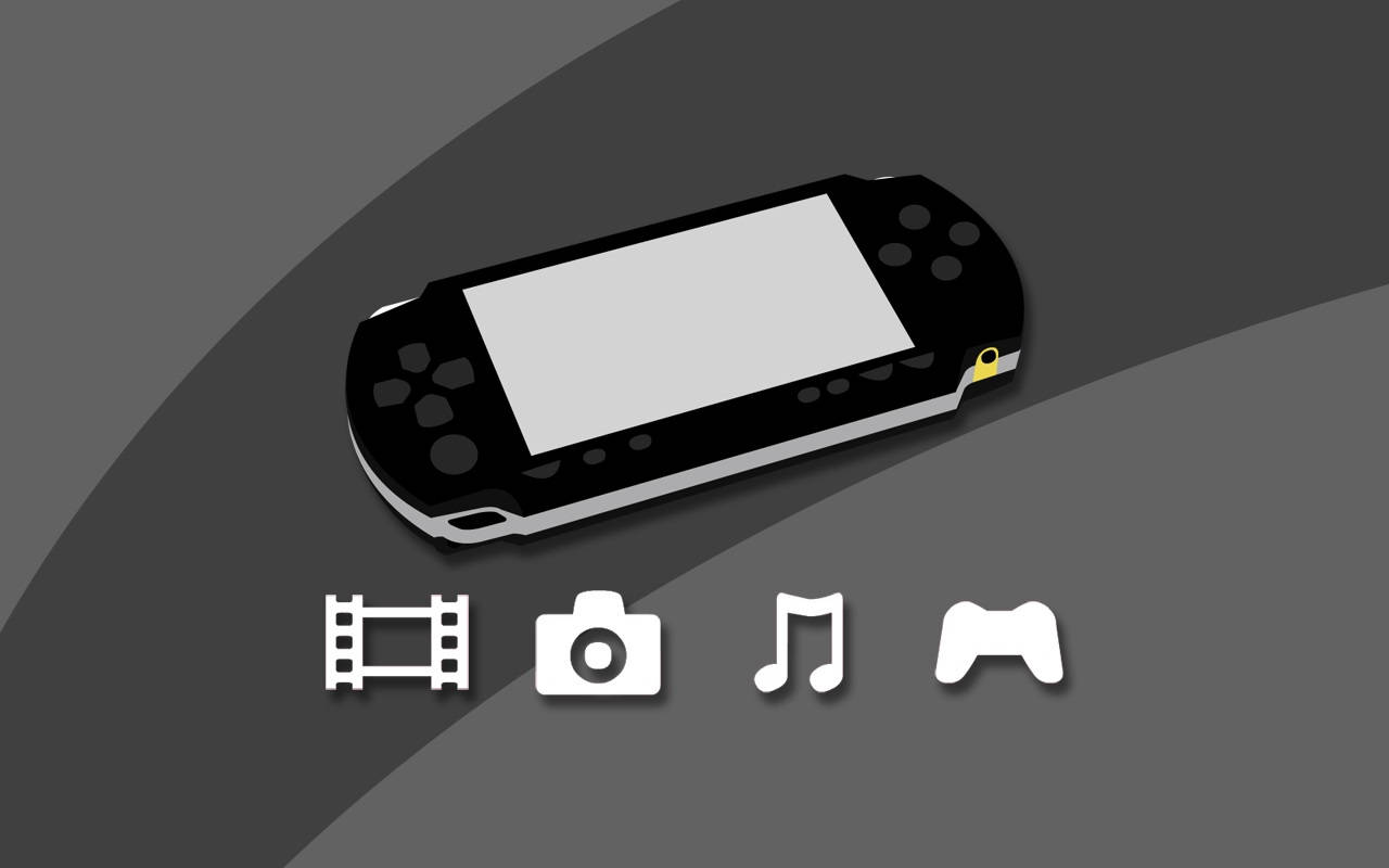 Psp Black And White Menu Icons Background
