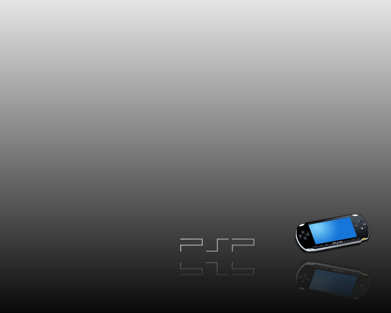 Psp Gray Aesthetic Gradient With Console Background