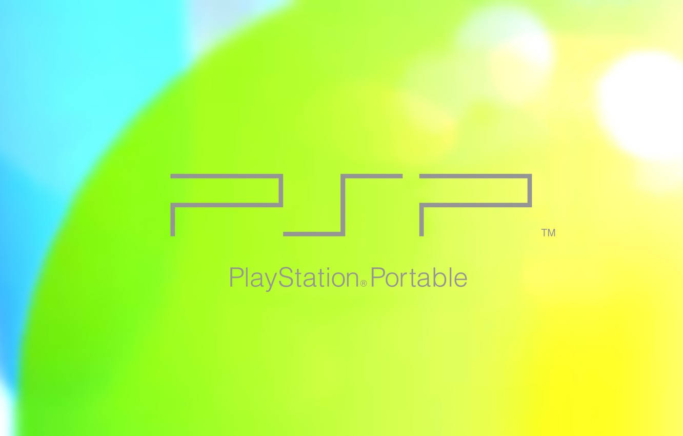 Psp Logo Green And Blue Aesthetic Background