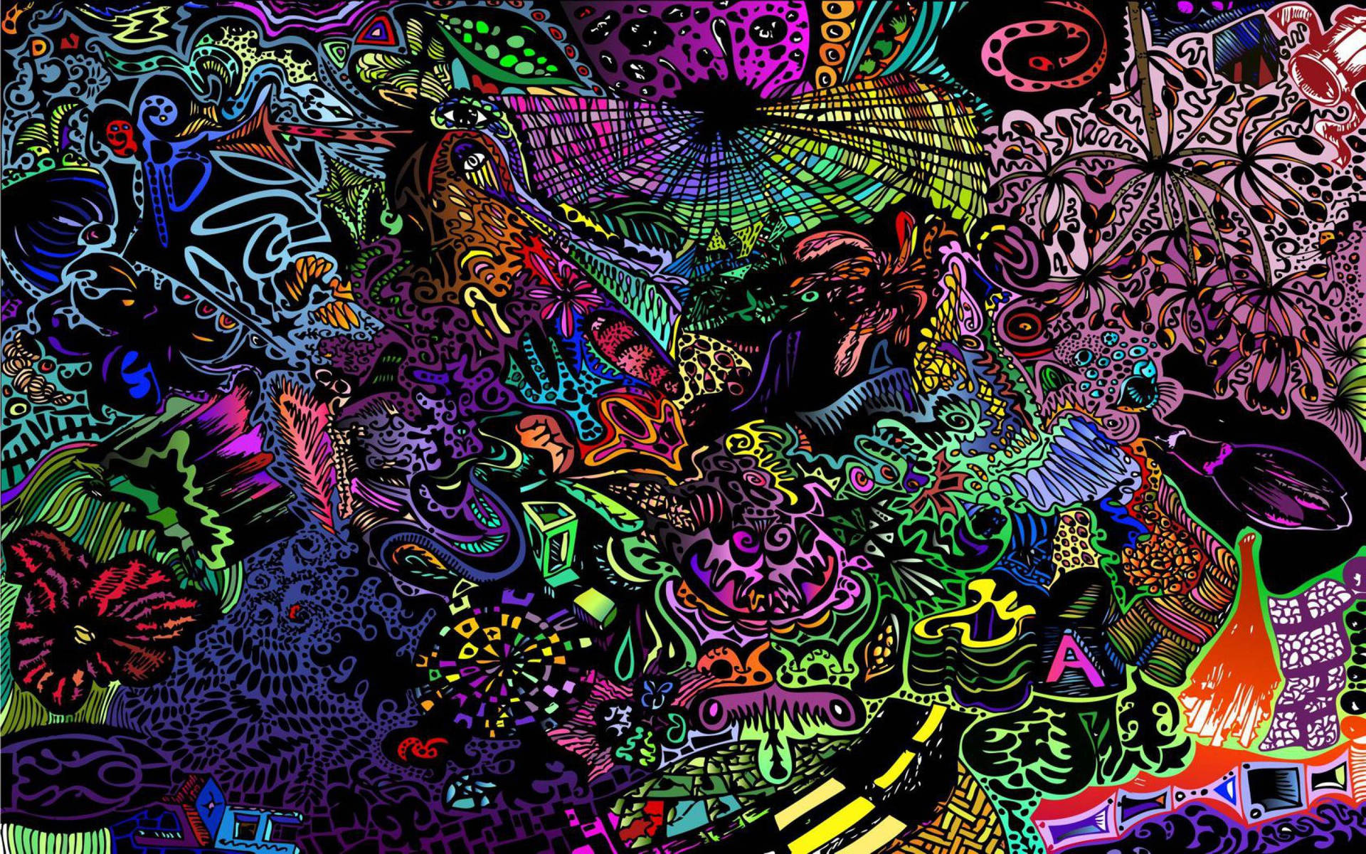 Psychedelic Art Vibe Background