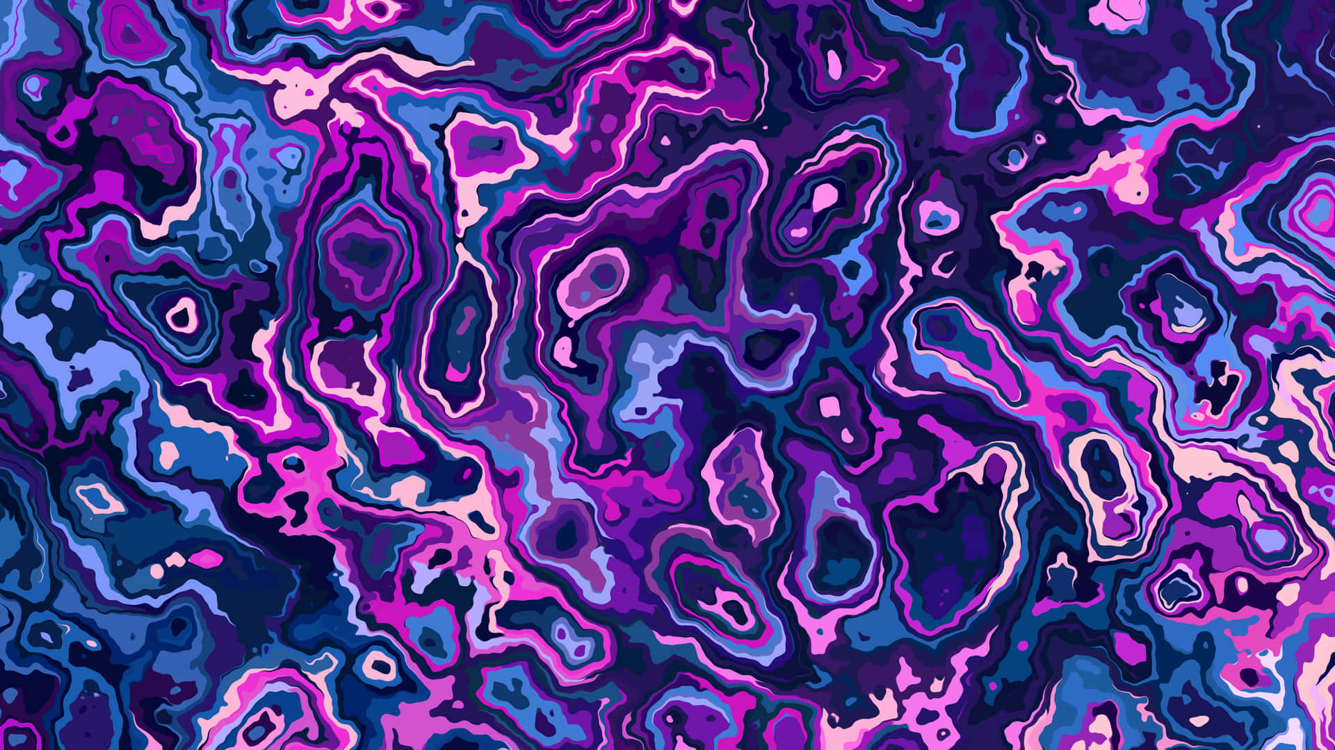 Psychedelic Blue And Purple Fluid Background