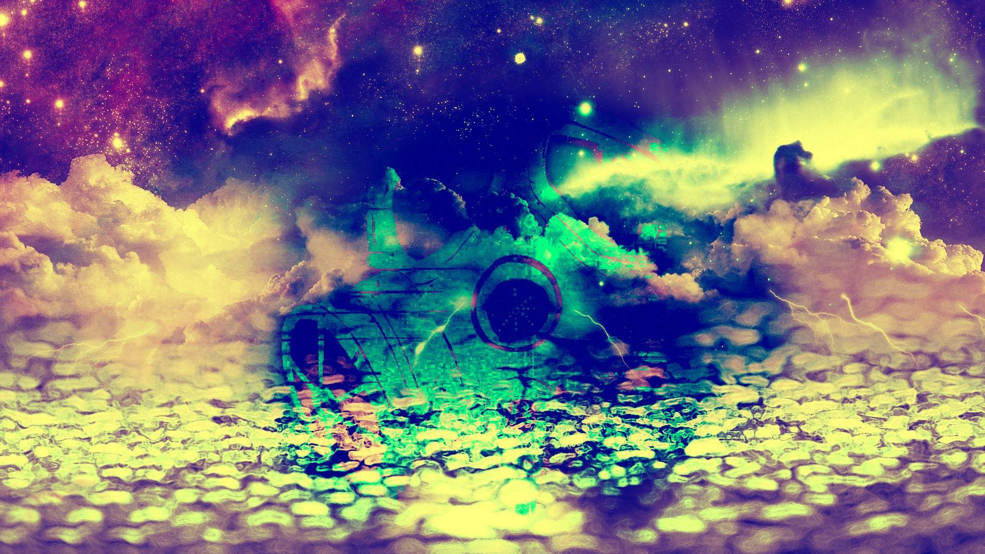 Psychedelic Cloud Galaxy Background