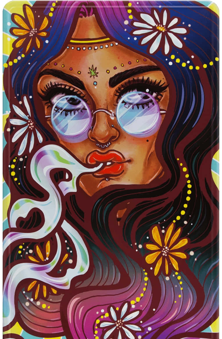 Psychedelic Grunge: A Blend Of Colors And Textures Background