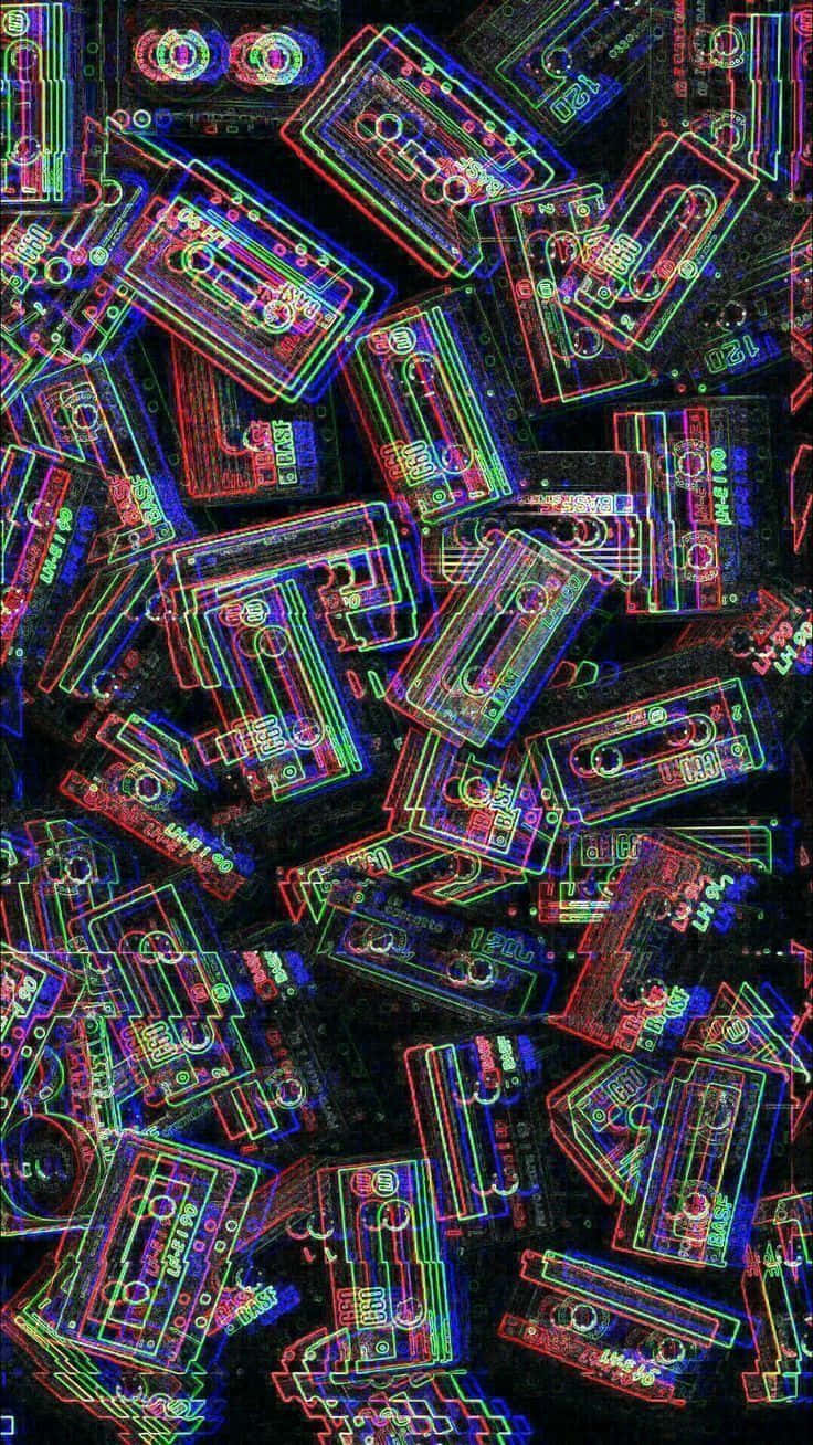 Psychedelic Grunge Abstract Art Background