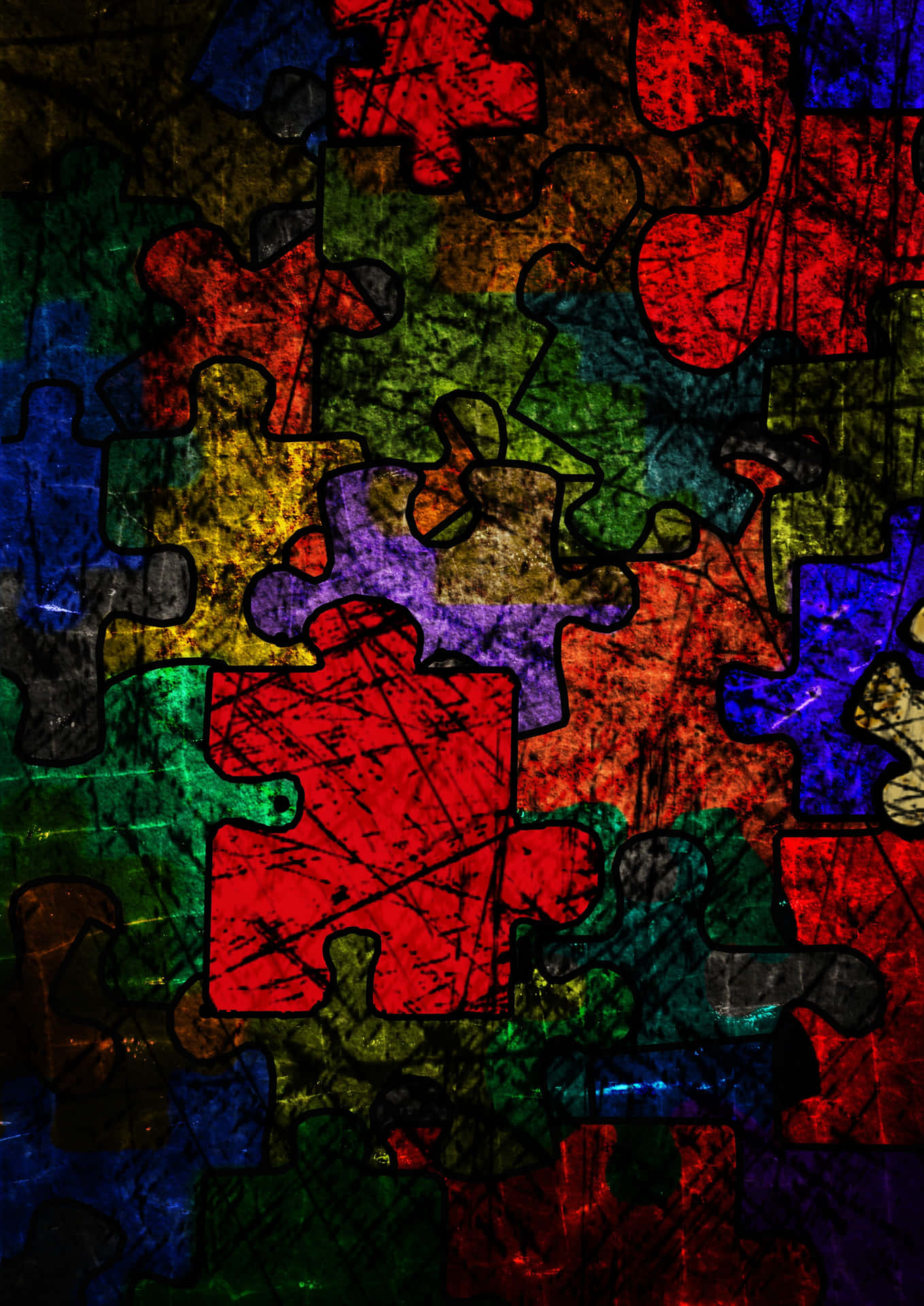 Psychedelic Grunge Art Experience Background