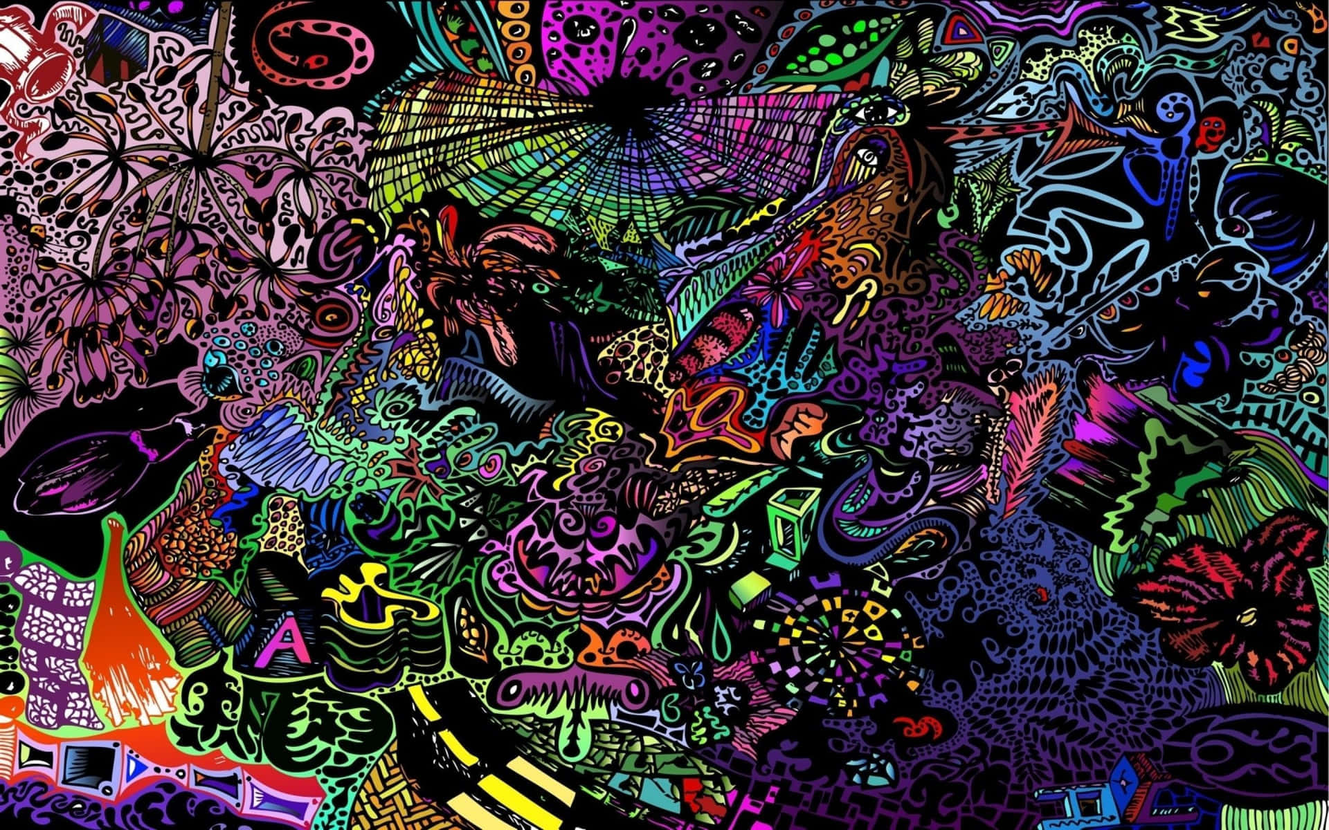 Psychedelic Grunge Artwork Background