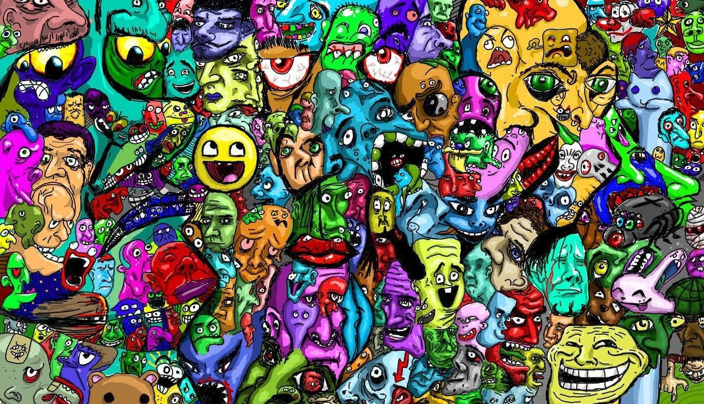 Psychedelic Grunge Dreamscape Background