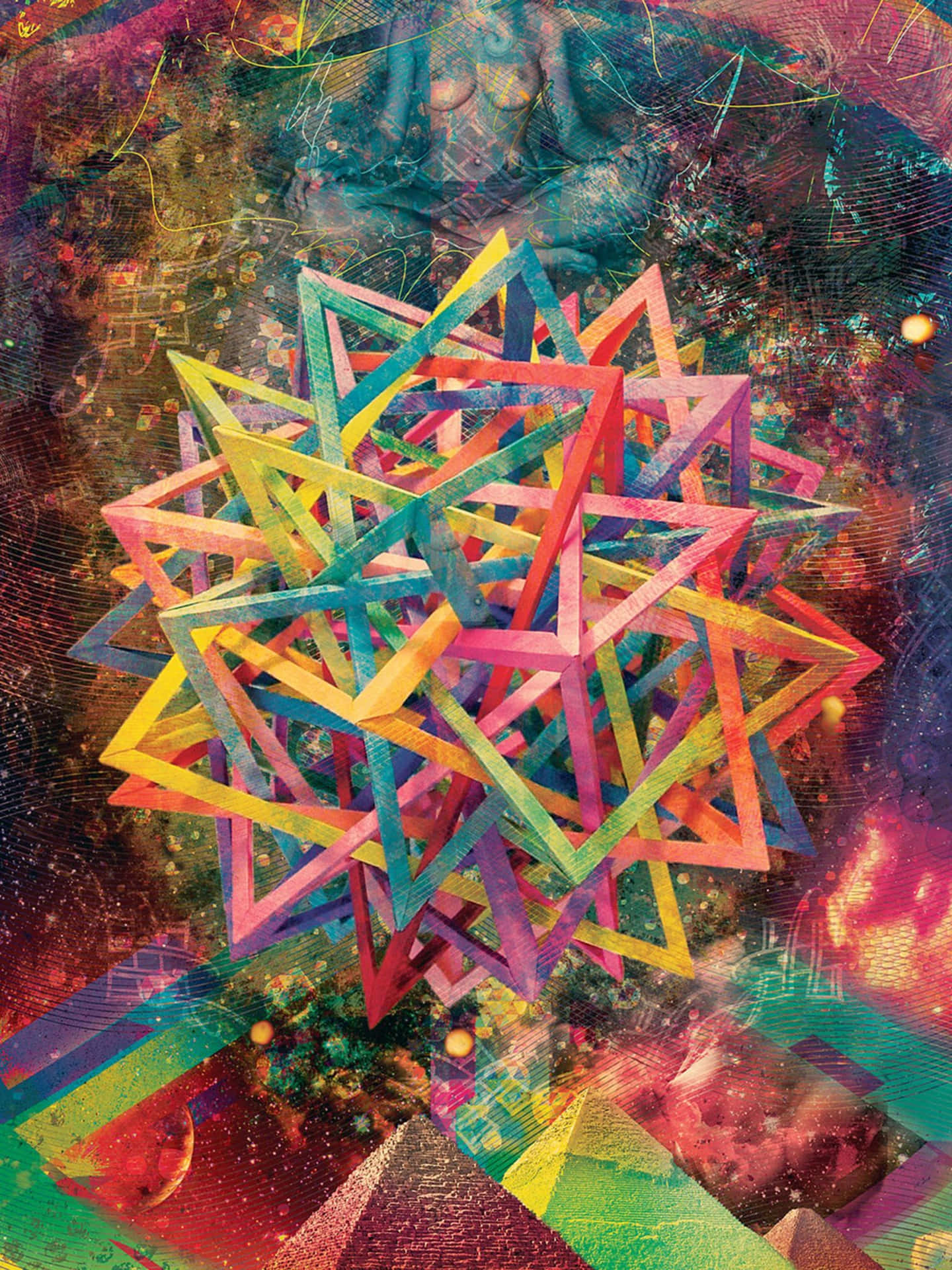 Psychedelic Grunge Explosion Background