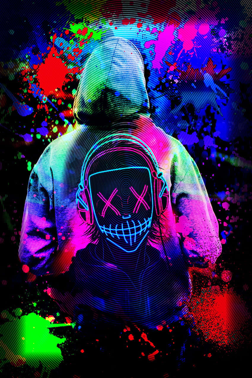 Psychedelic Hoodie Figure Art Background